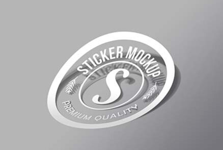 radium cutting sticker mock up