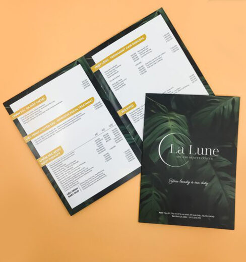 restaurent menu card printing 2